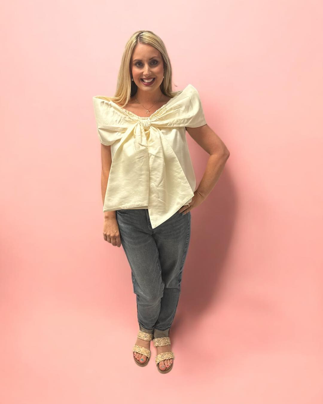 Bowtiful Ivory Bliss Top