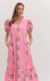 Pretty in Pink and Green dress