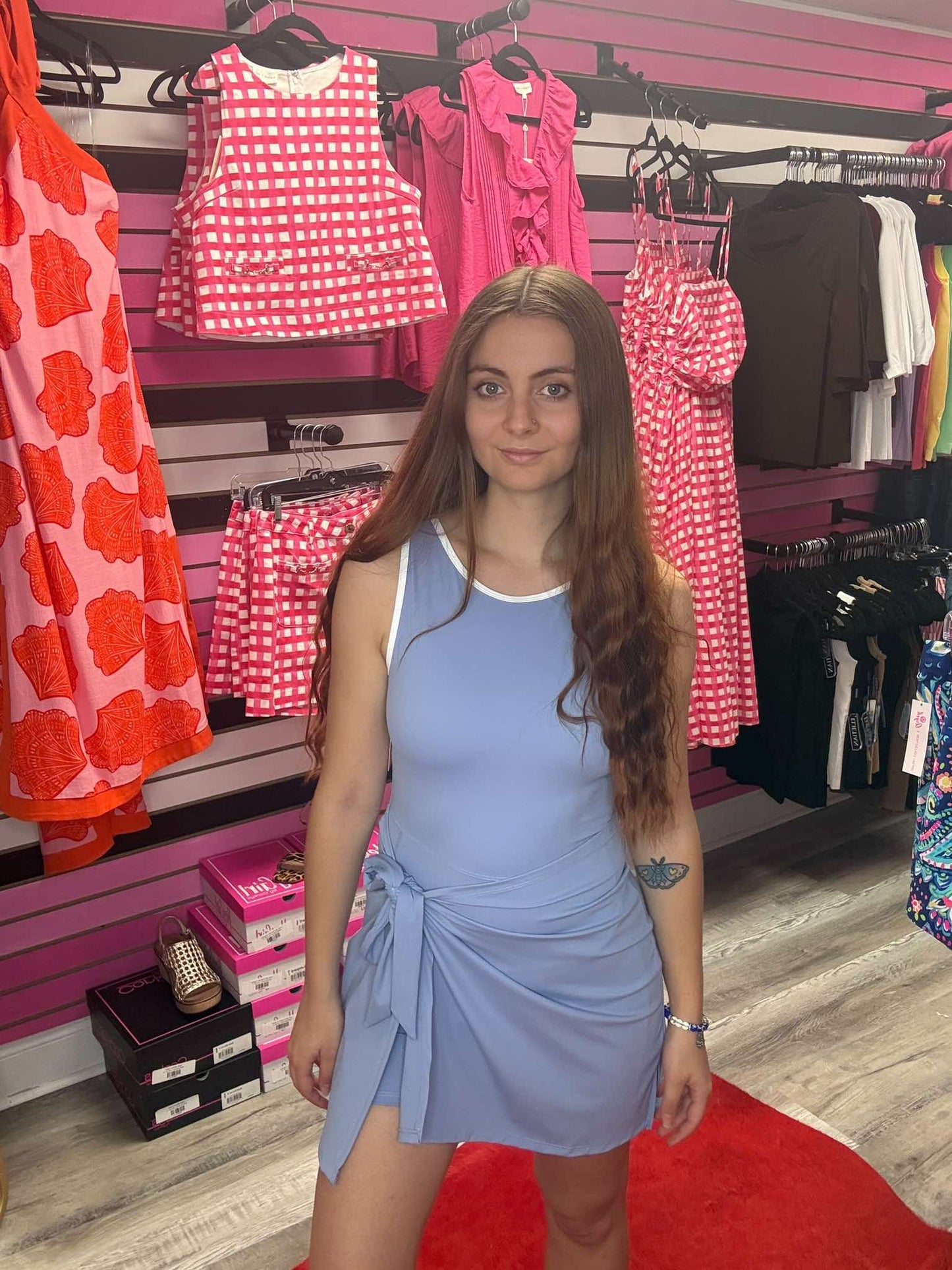 Blue Tennis Romper Dress