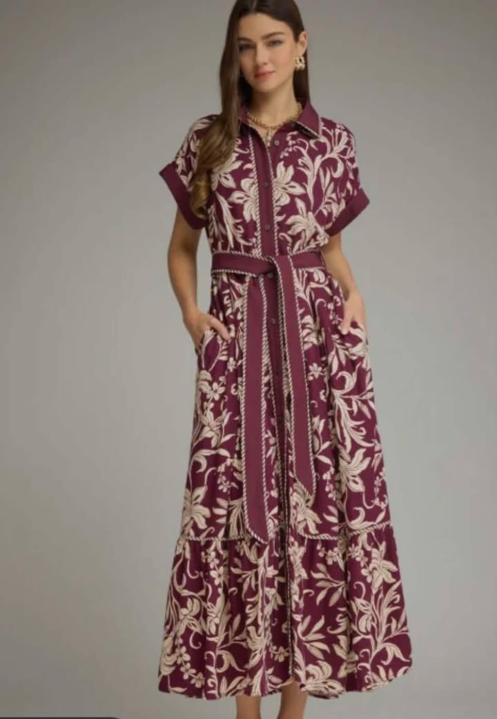 Maroon Garden Dress