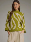 Green Wild Stripes Sweater