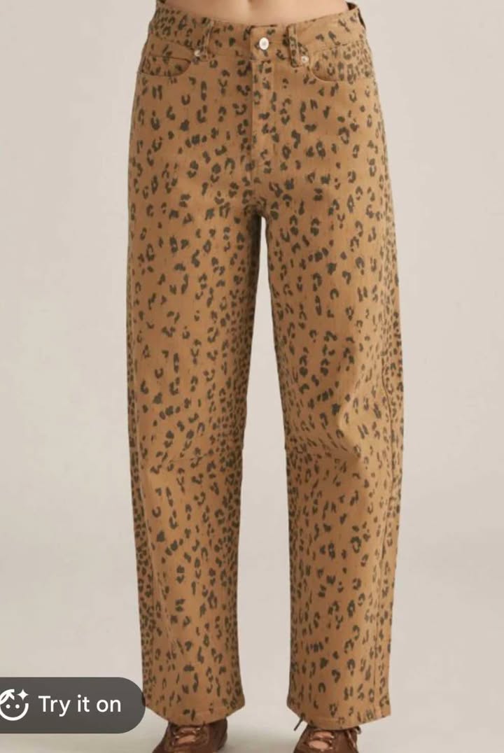 Cheetah Barrel Pants
