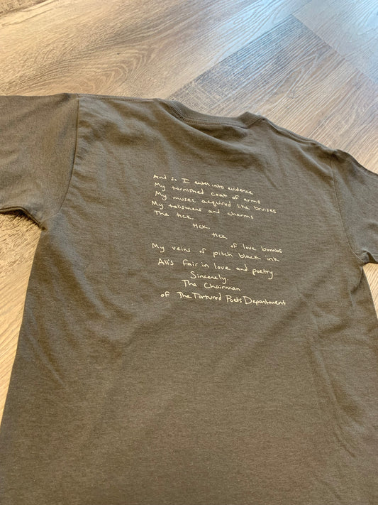 Camiseta de amor y poesía juvenil