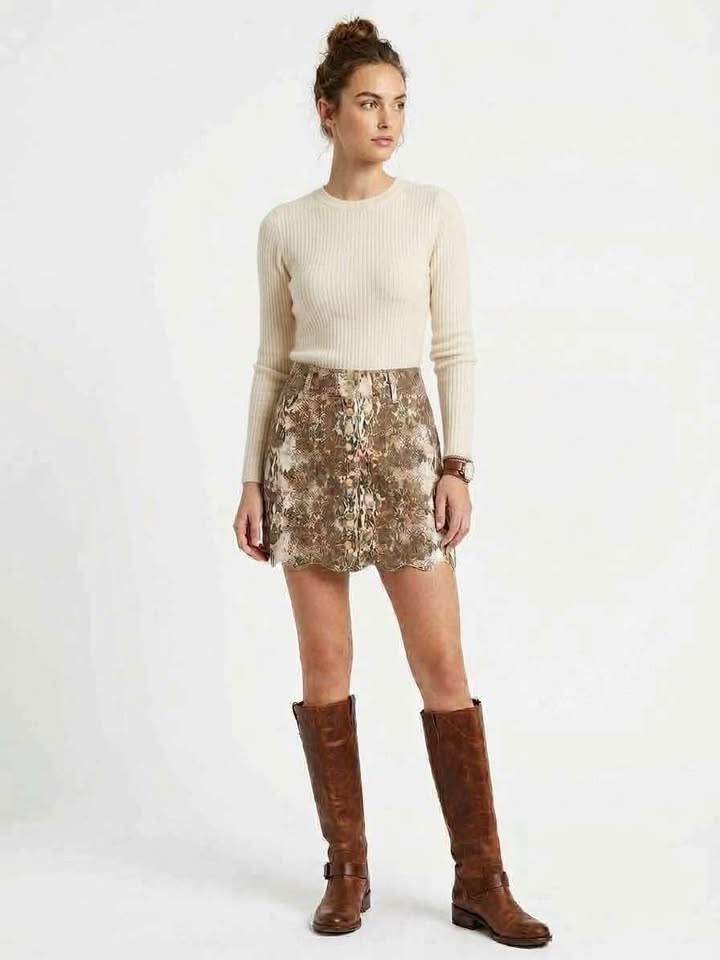Scalloped Snake Skirt