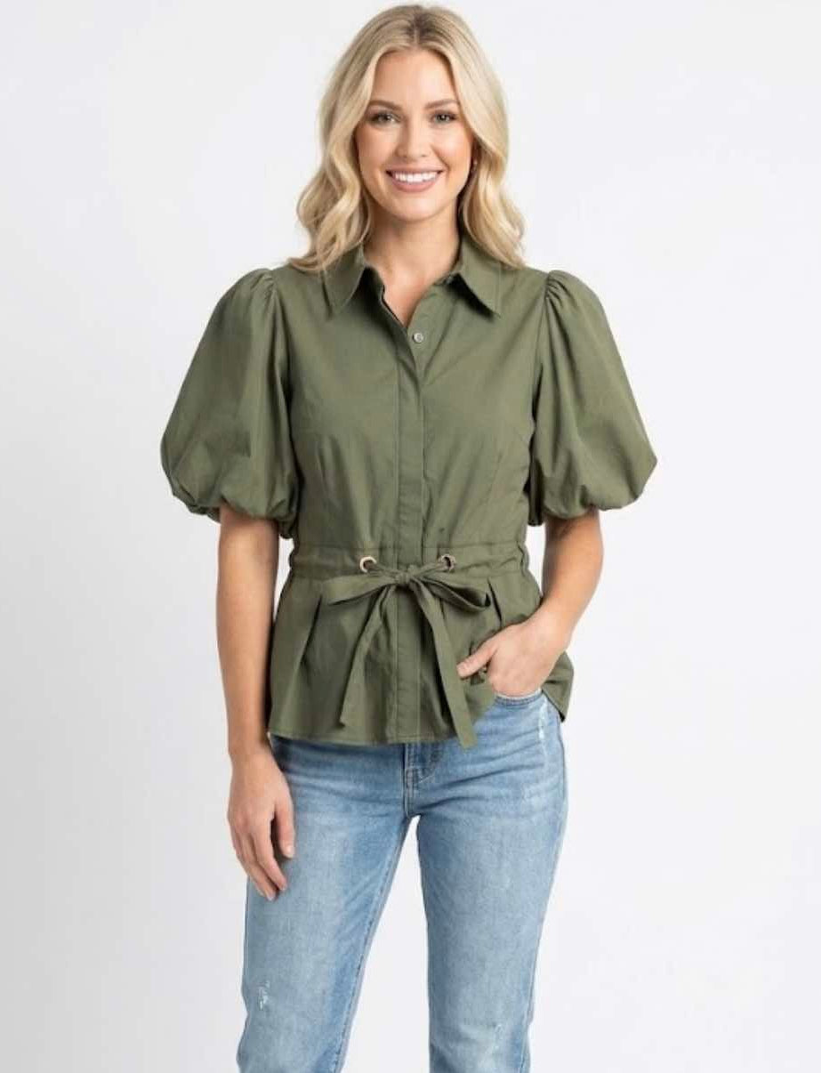 Sage Tie Top