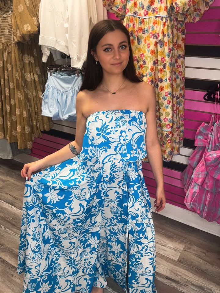 Vestido Trópico Azul