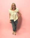 Blusa Bowtiful Ivory Bliss