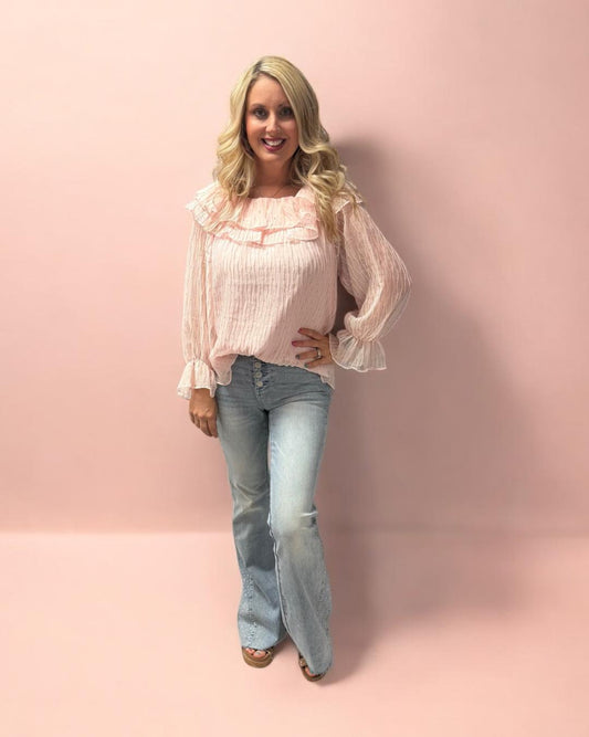 Rose Petal Ruffle Top