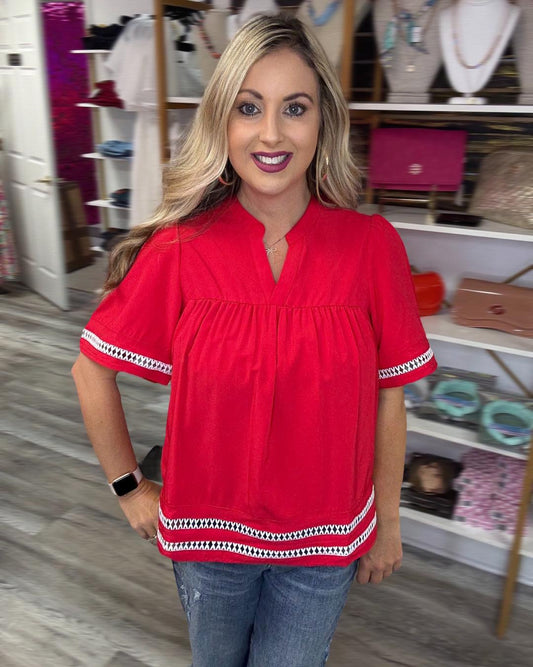 Jasmine Red Top