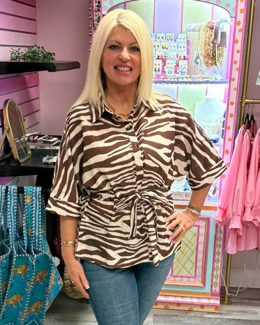 Chocolate Zebra Top