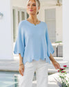 Powder Blue Scallop Top