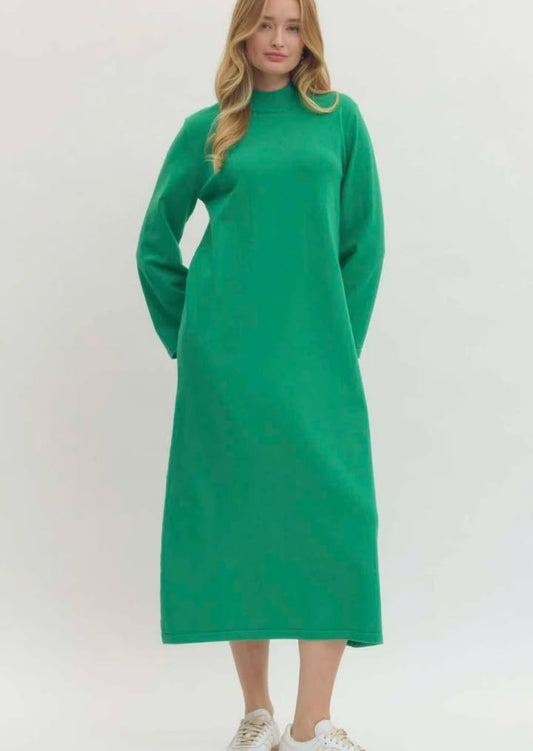 Kelly Green Sweater Dress