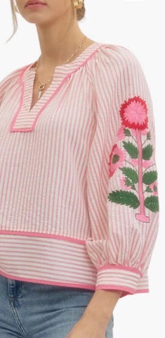 Pretty Petal Stripe Top
