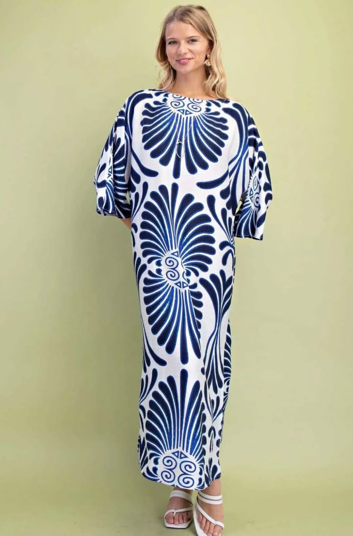 Cobalt Print Maxi