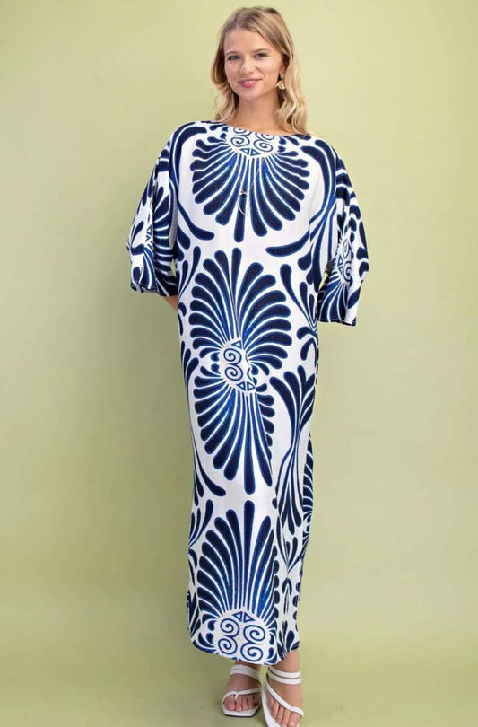 Cobalt Print Maxi