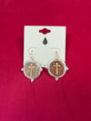 Cross Coin Earrings