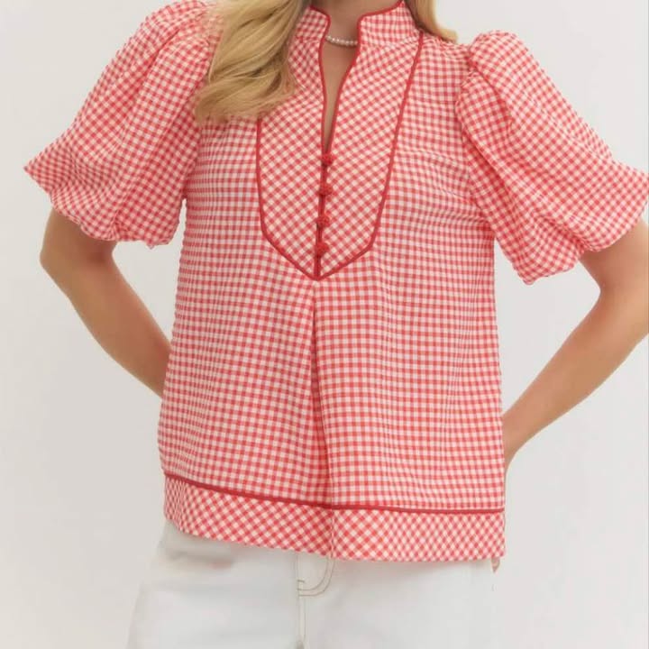 Gingham Princess Top