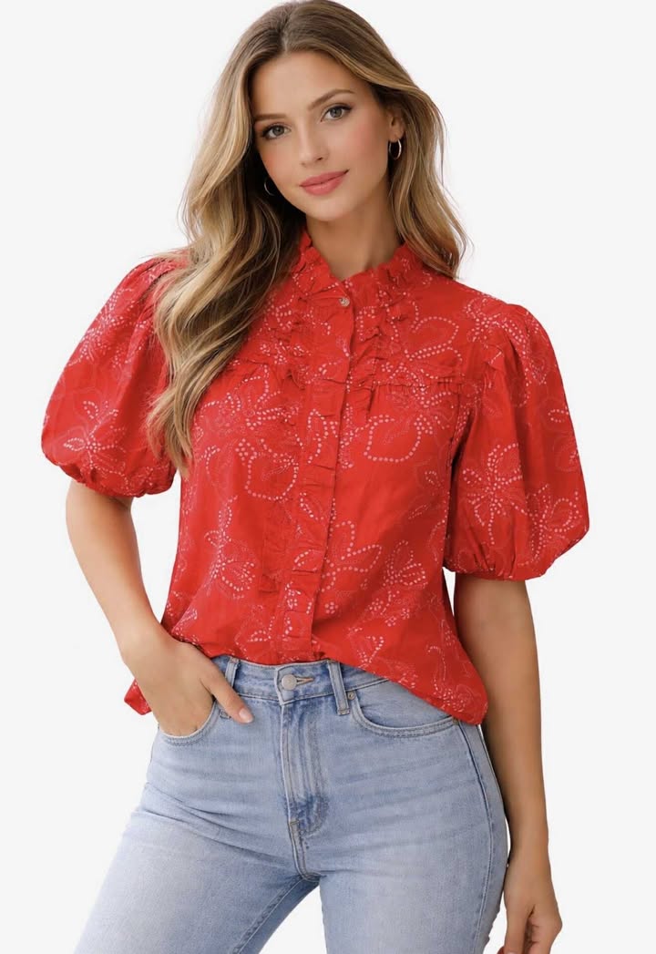 Scarlet Posy Top