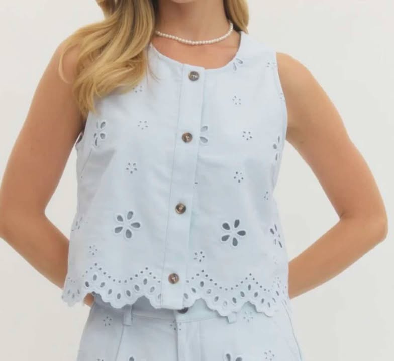 Eyelet Beauty Top