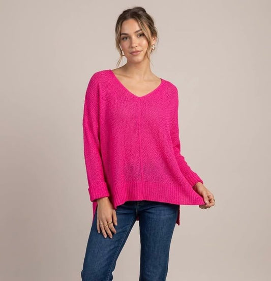 Hot Pink Knit Top