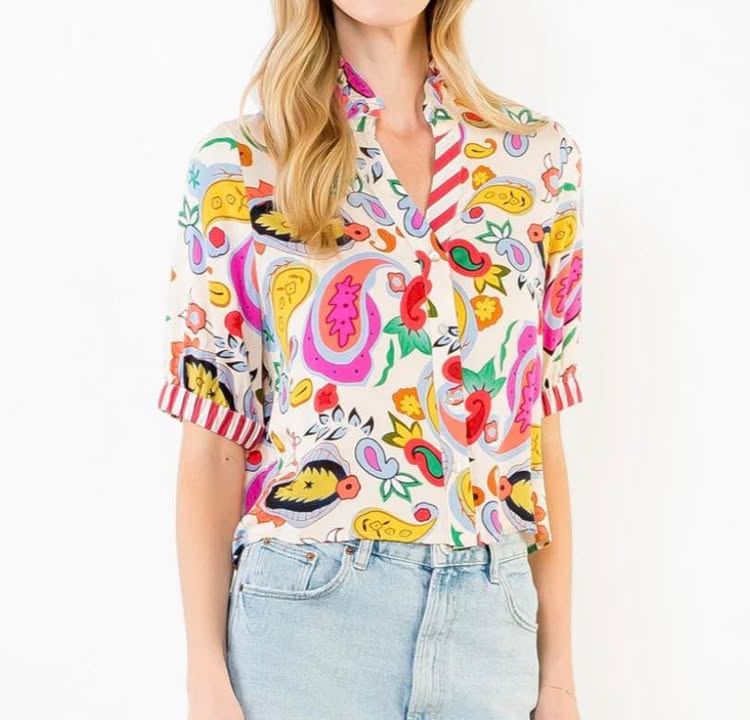 Paisley Party Top