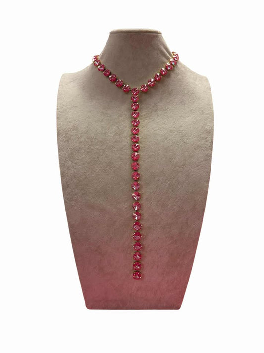 TOVA x Y Shape Ultra Fuchsia Necklace