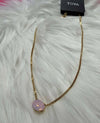 TOVA x Light Pink Crystal Necklace