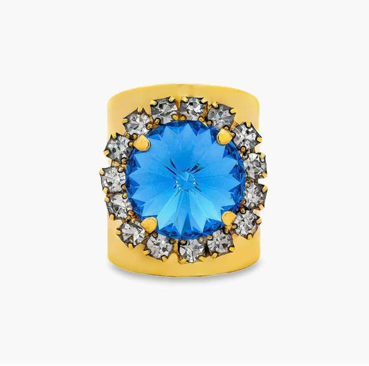TOVA x Blue Crystal Ring