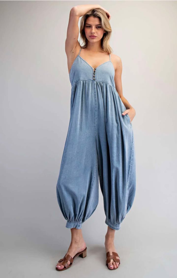 Boho Denim Jumpsuit