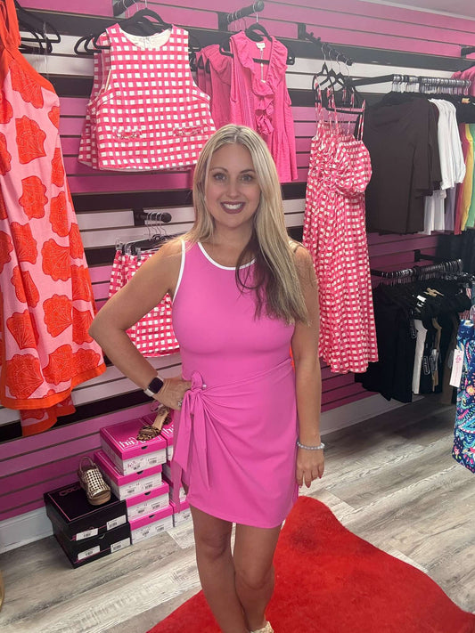 Pink Tennis Romper Dress