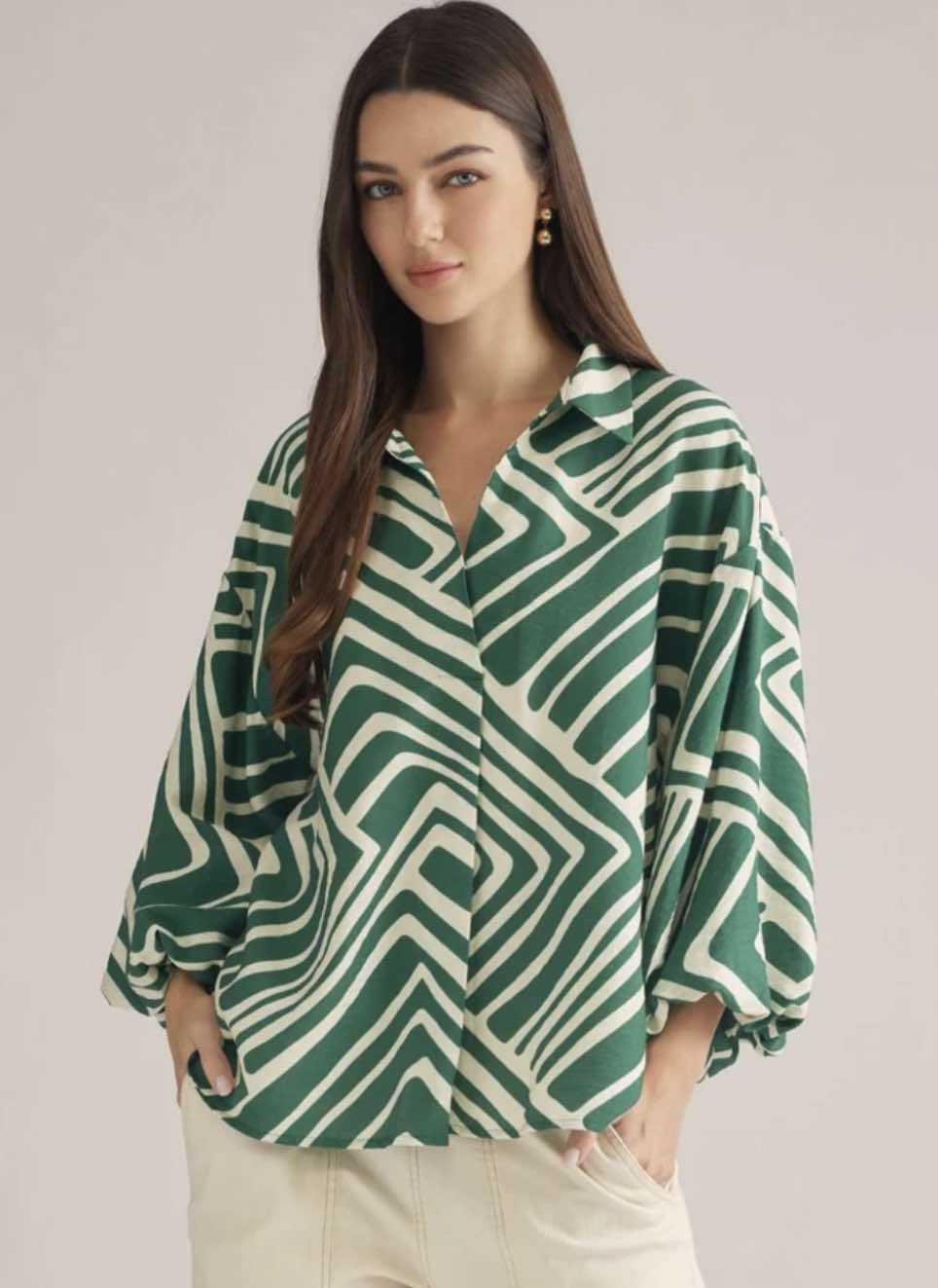 Green Gloria Top