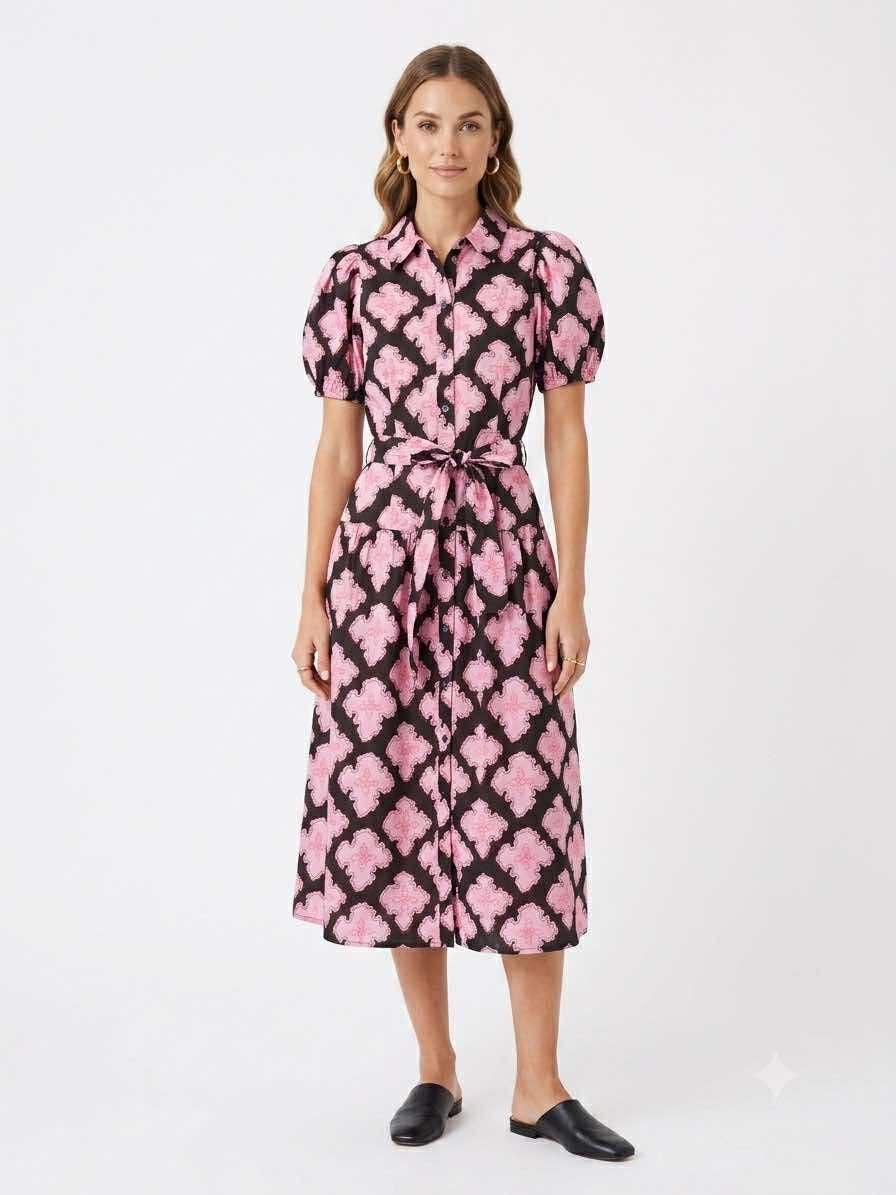 Night Pink Petals Dress