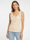 Oatmeal Ruffle Top