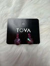 TOVA Dee Gunmetal Orchid Earrings