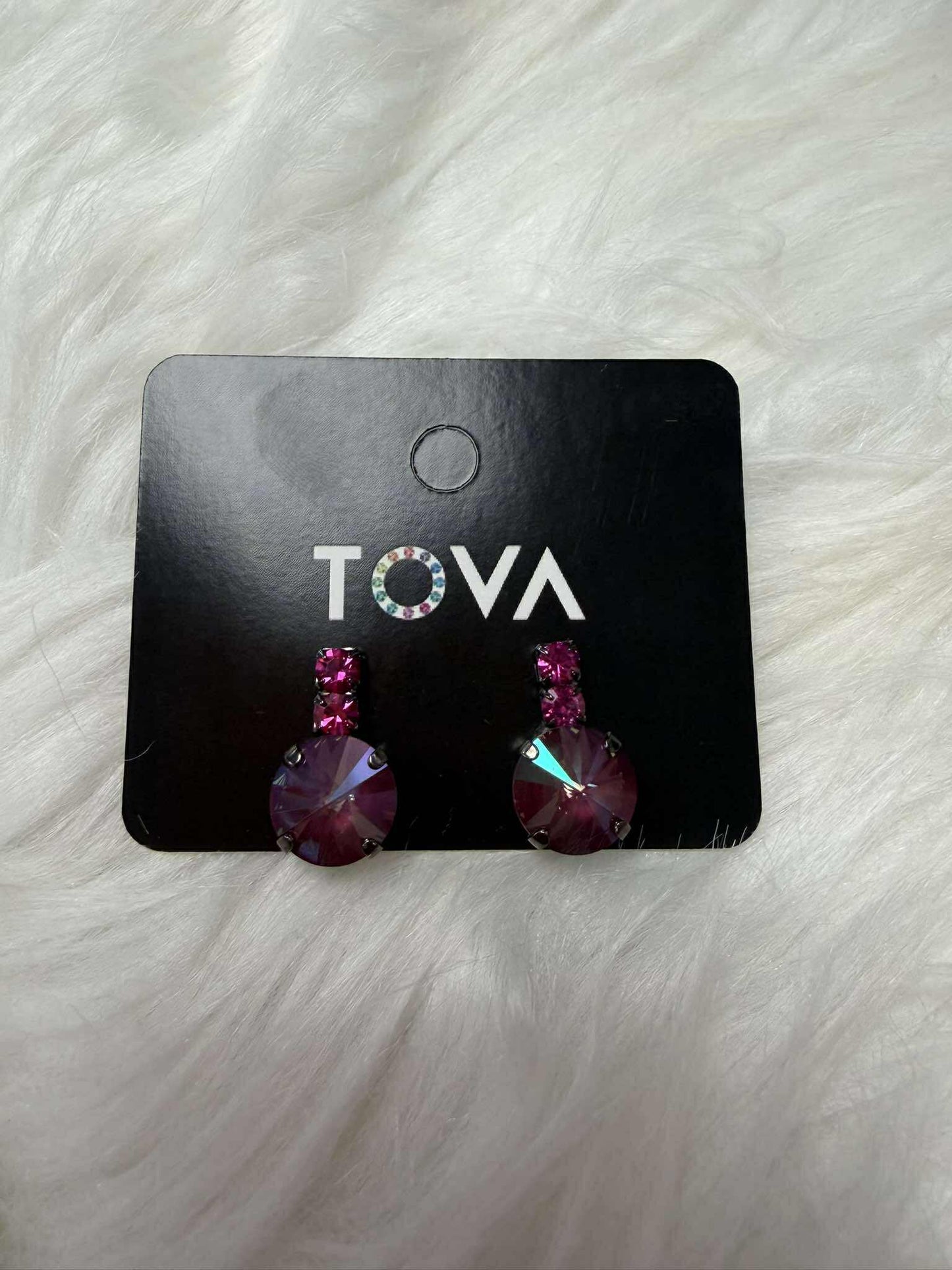 TOVA Dee Gunmetal Orchid Earrings