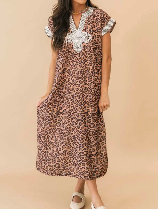 Linda Leopard Dress
