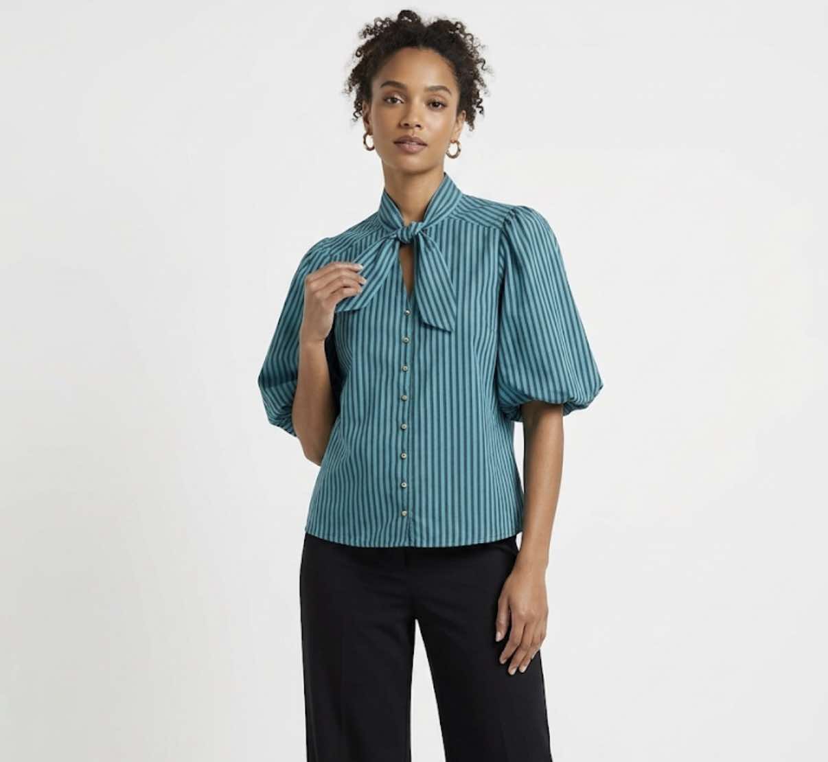 Peacock Stripes Top