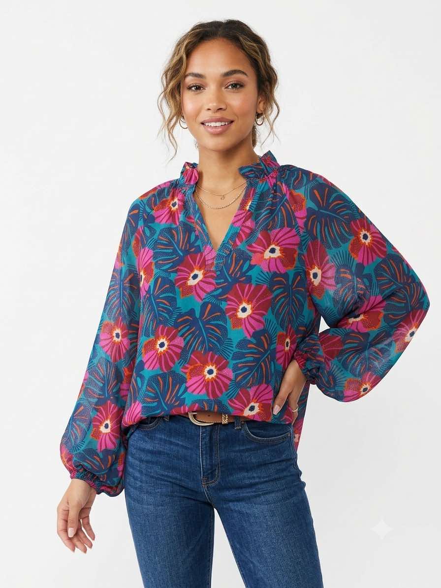 Jewel Flowers Top