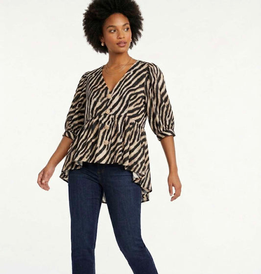 Zoey Zebra Top