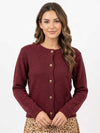 Glitter Maroon Cardigan