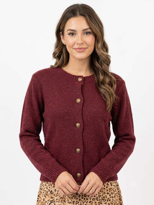 Glitter Maroon Cardigan