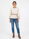 Autumn Ivory Belted Top