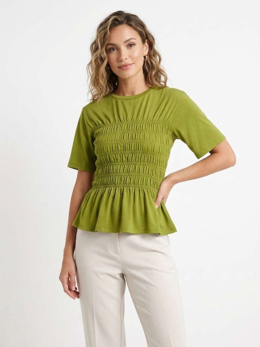 Green Smock Top