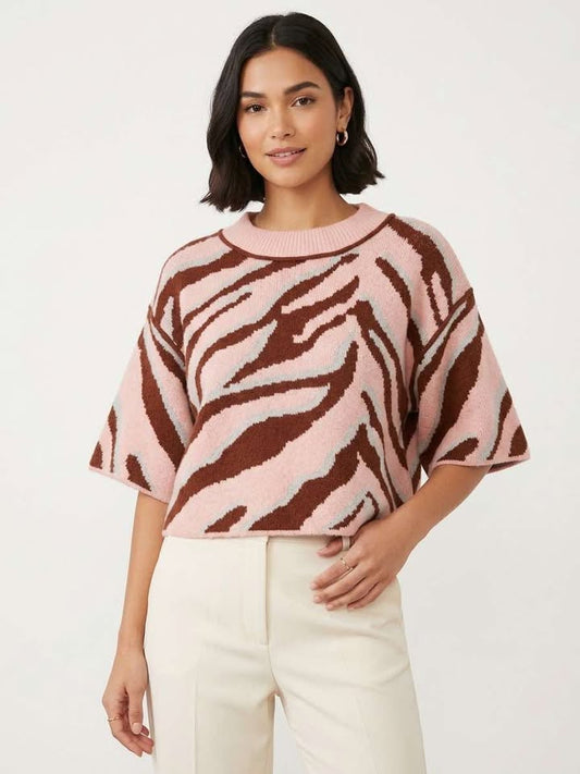 Stripes & Pink Top