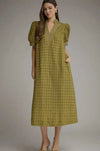Olive Eyelet Dress