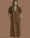 Brown Leopard Maxi Dress