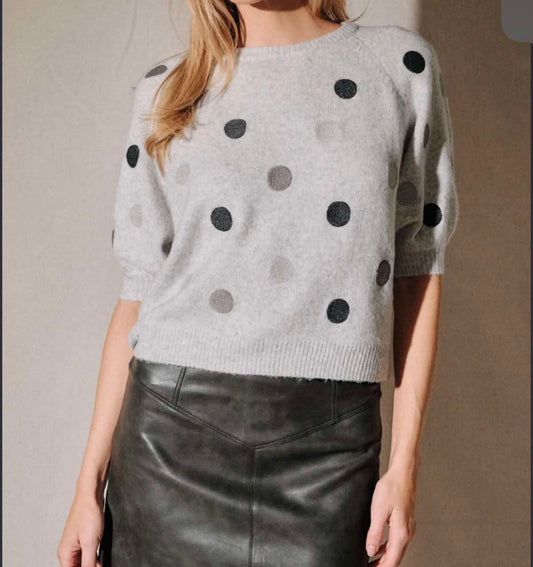 Grey Dot Sweater