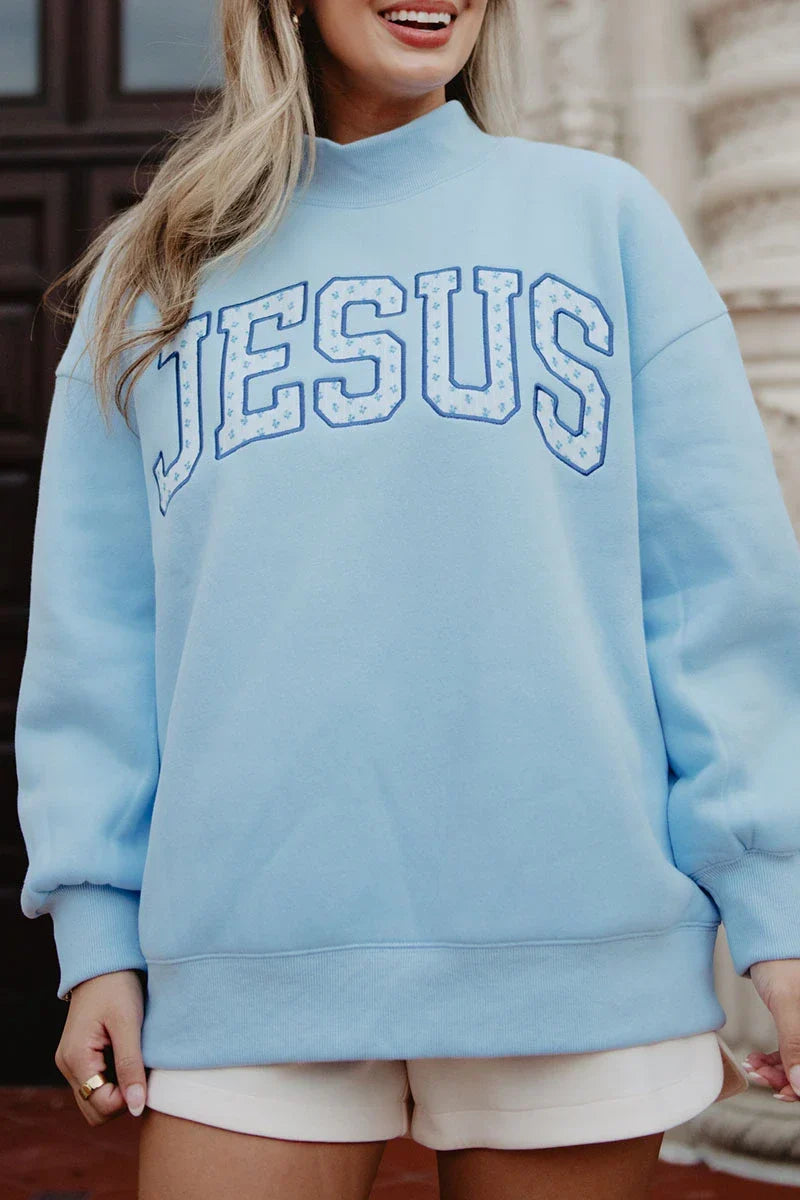 JESUS Mockneck Sweatshirt