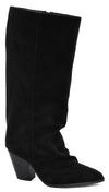 High Road Black Faux Suede