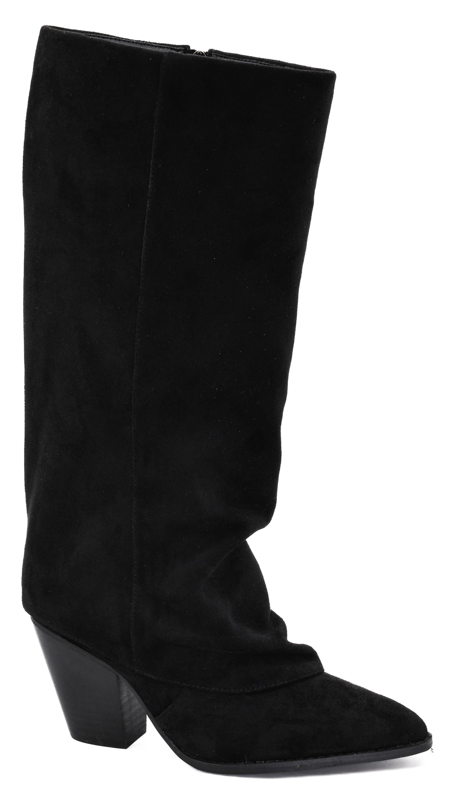 High Road Black Faux Suede